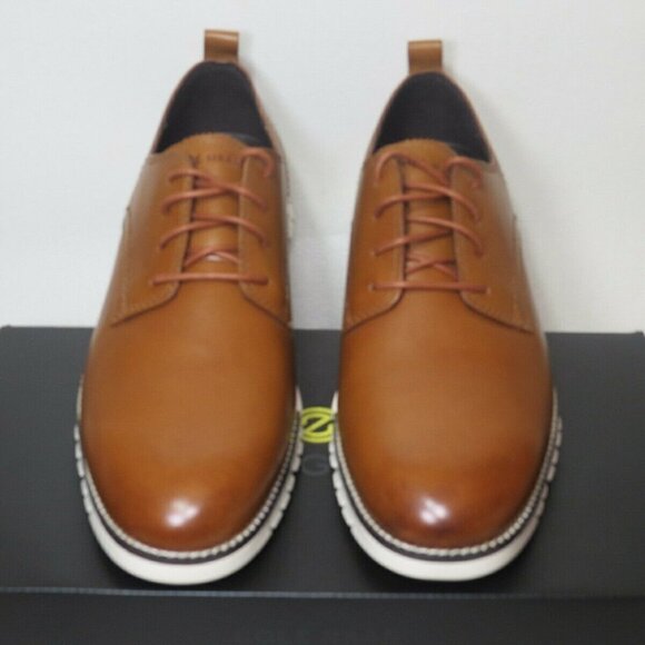 Cole Haan Zerogrand Wingtip Oxford Plain British Tan Men Shoe C35591 - Picture 3 of 13